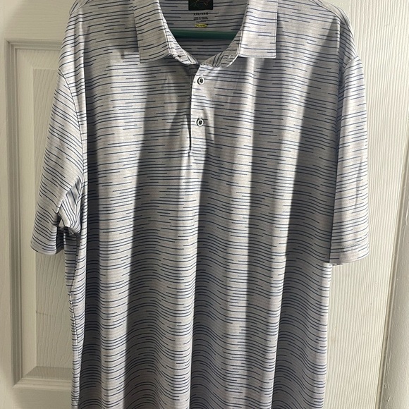 Lot of 3 Greg Norman Collection Gray and blue Polo Shirt Striped - Picture 5 of 12